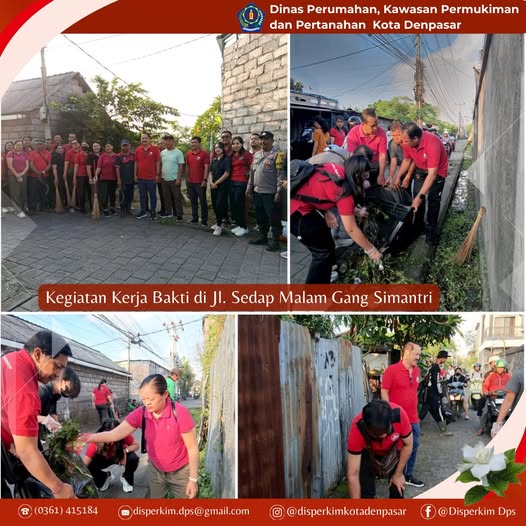 Kegiatan Kerja Bakti di Jl. Sedap Malam Gang Simantri