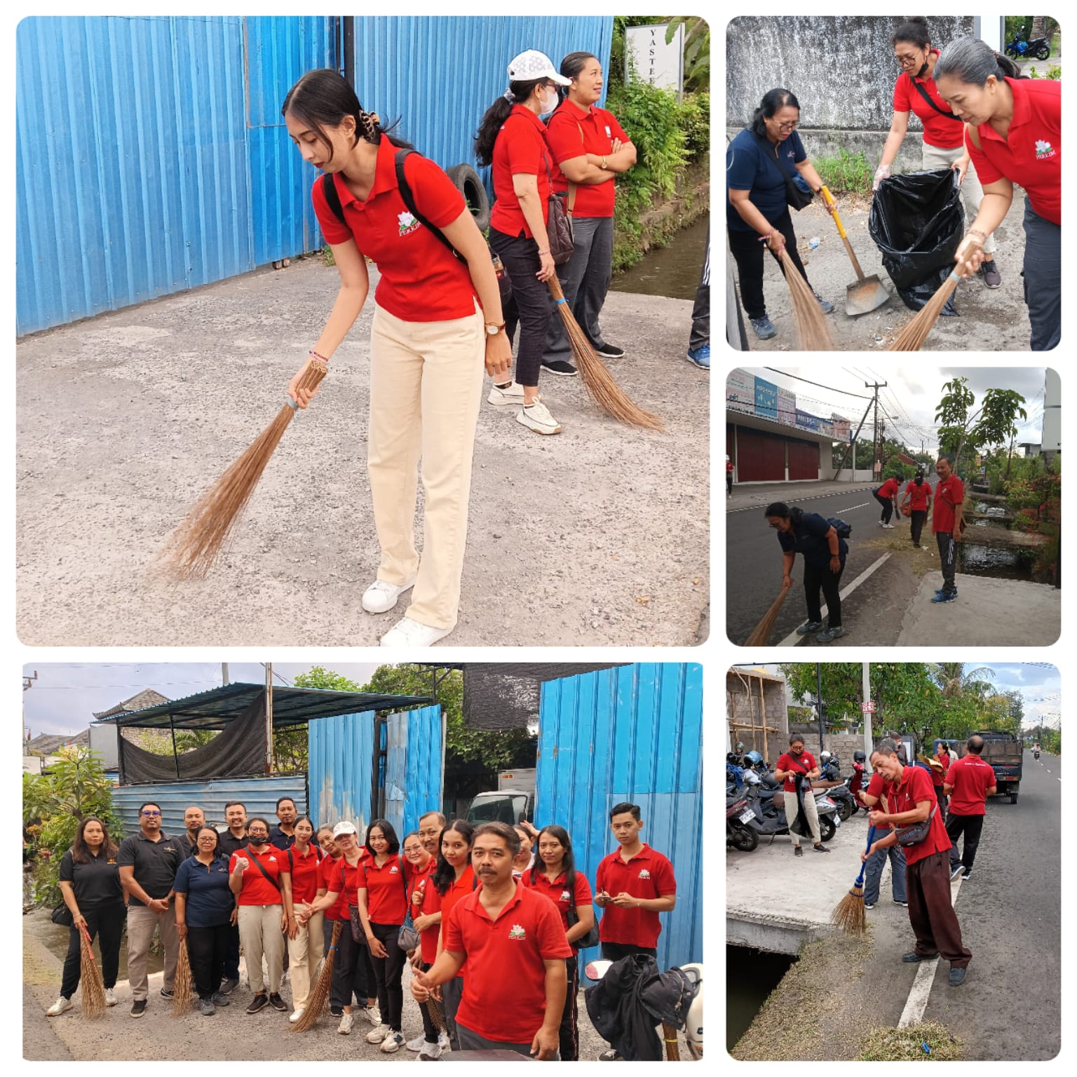 Kerja bakti jalan sedap malam setelah angelin