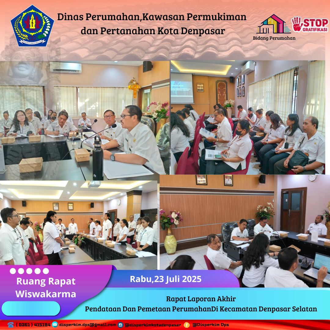 Rapat laporan akhir pendataan dan pemetaan perumahan