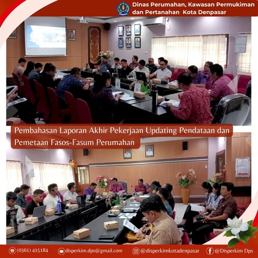 Rapat Pembahasan Laporan Akhir Pekerjaan Updating Pendataan dan Pemetaan Fasos-Fasum Perumahan