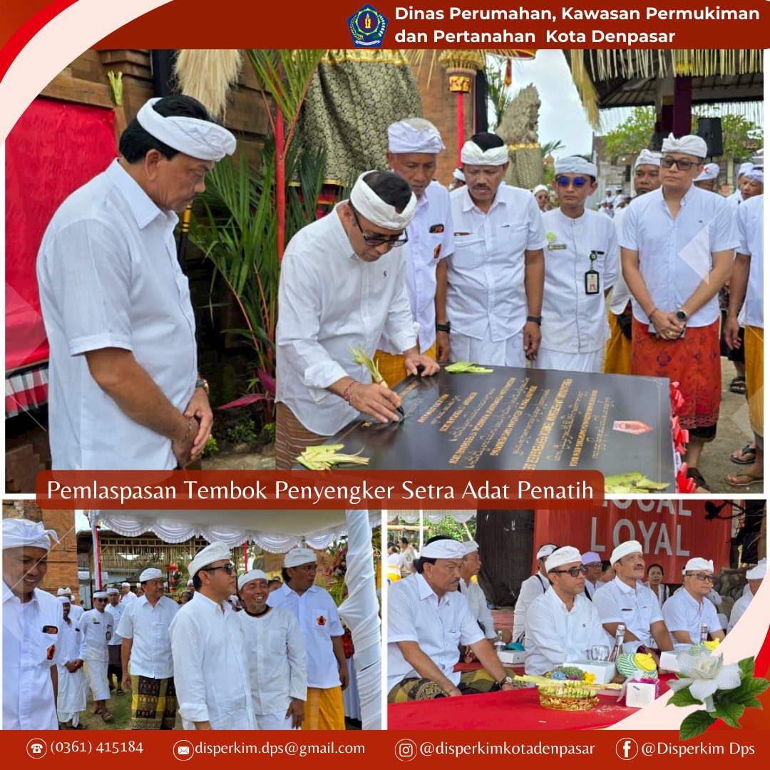 Pemlaspasan Tembok Penyengker Setra Adat Penatih